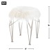Fur Stool With Prism Legs